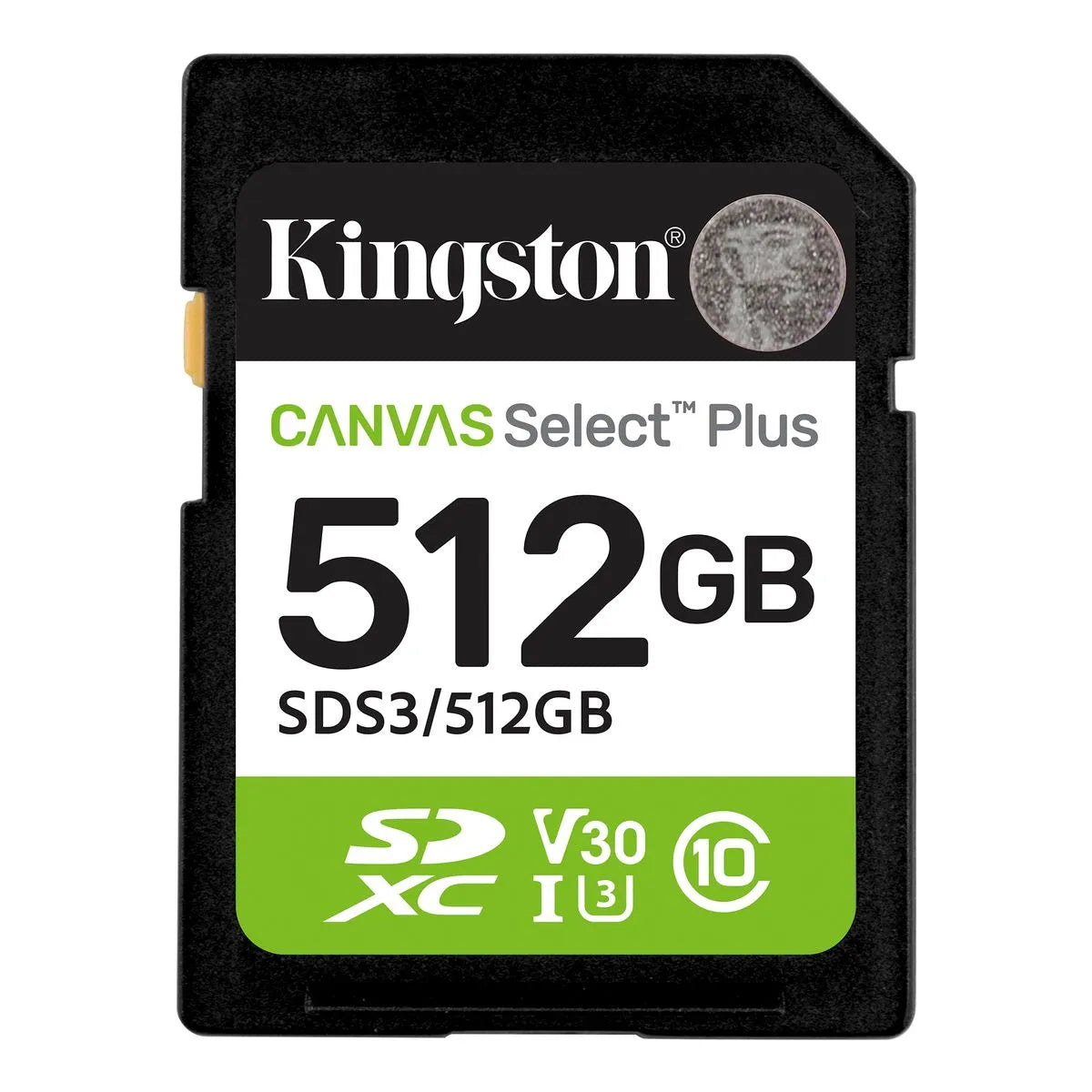 Kingston Canvas Select Plus Gen3 Card de Memorie SDXC 512GB 150MB/s C10 UHS-I U3 V30