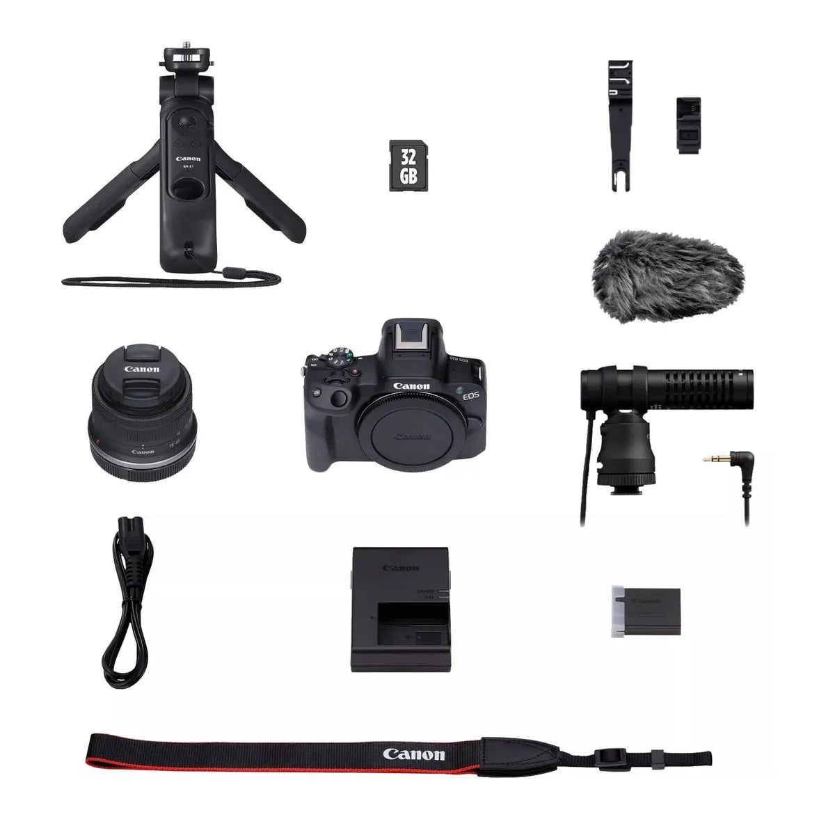 Canon EOS R50 Aparat Foto Mirrorless Kit Creator cu Obiectiv RF-S 18-45mm F4.5-6.3 IS STM Negru