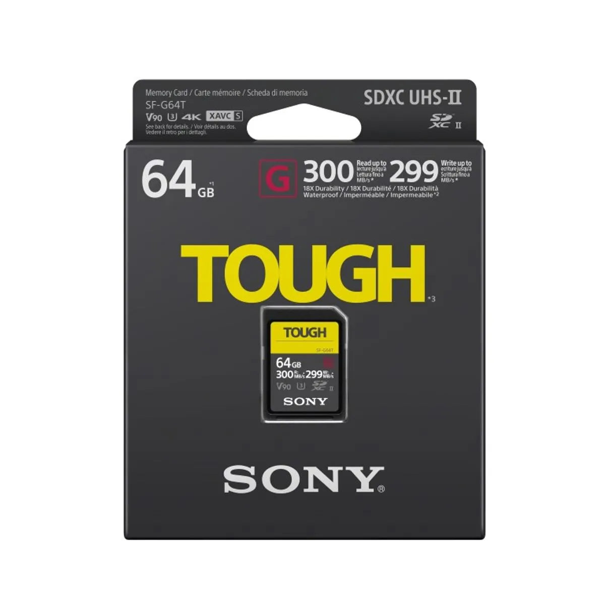 Sony SF-G TOUGH SDXC 64GB Card de Memorie UHS-II Class 10 300MB/s