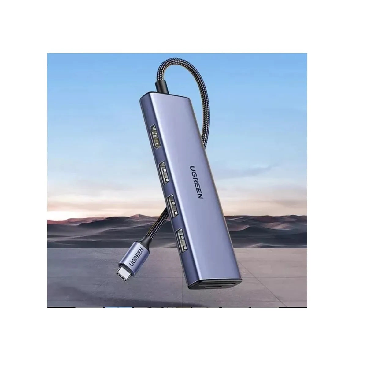 Ugreen Hub 6-in-1 USB-C la HDMI 3x USB-A 3.0 SD/TF Gri
