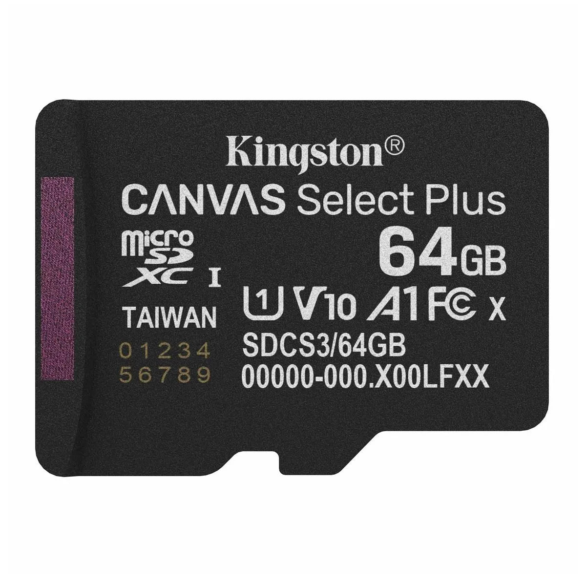 Kingston Canvas Select Plus Gen3 Card de Memorie microSDXC 64GB 150MB/s A1 Fara Adaptor