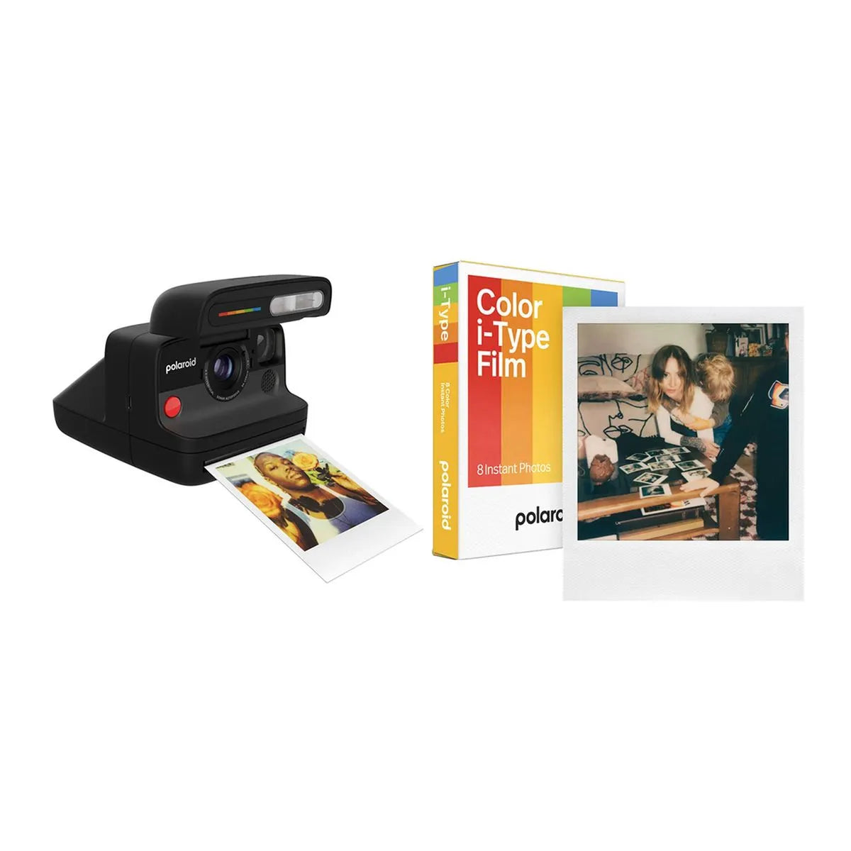 Polaroid Flip Camera Foto Instant Negru cu 1 Set de 8 Fotografii